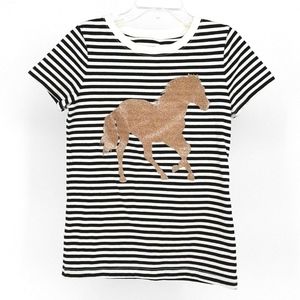 Cherokee Top Kids Size M 7/8 Striped Glitter Pony